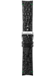 Black toad leather strap with green attachment points BGA088