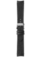 Black Himeji Kurozan leather strap with black stitching BVA193