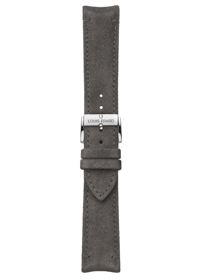 Covey grey calf nubuck leather strap BVA33